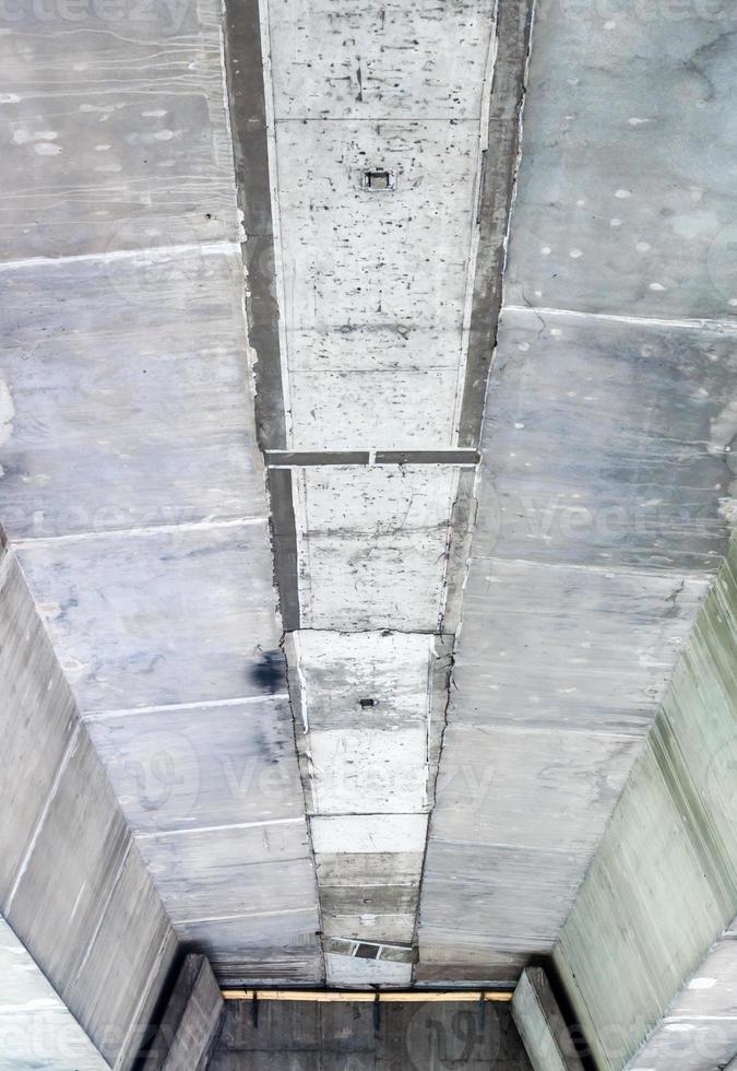 Bottom view of concrete bridge photo