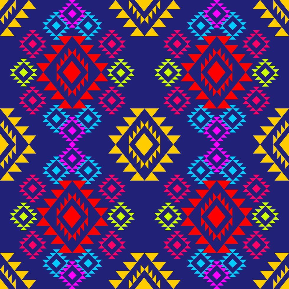seamless geometric ethnic pattern design vector