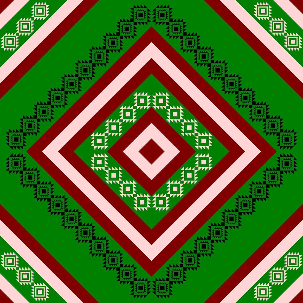 seamless geometric ethnic pattern design vector