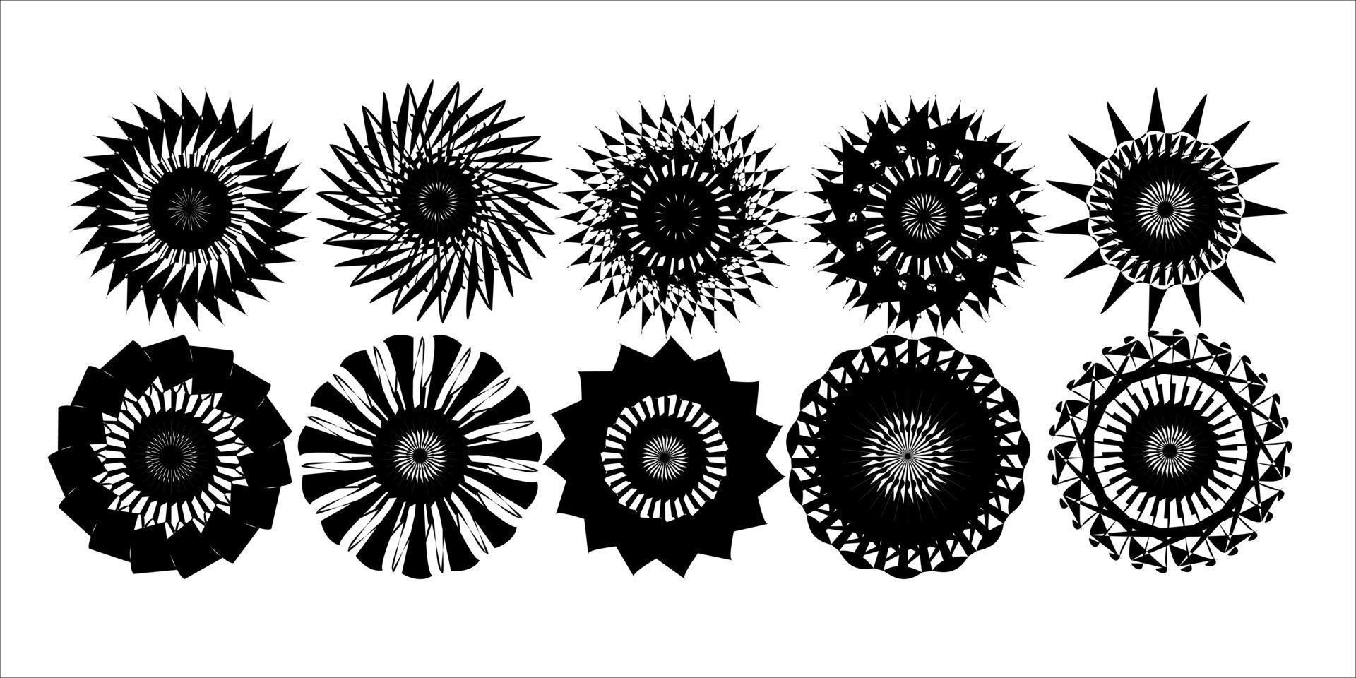 set of mandalas vector