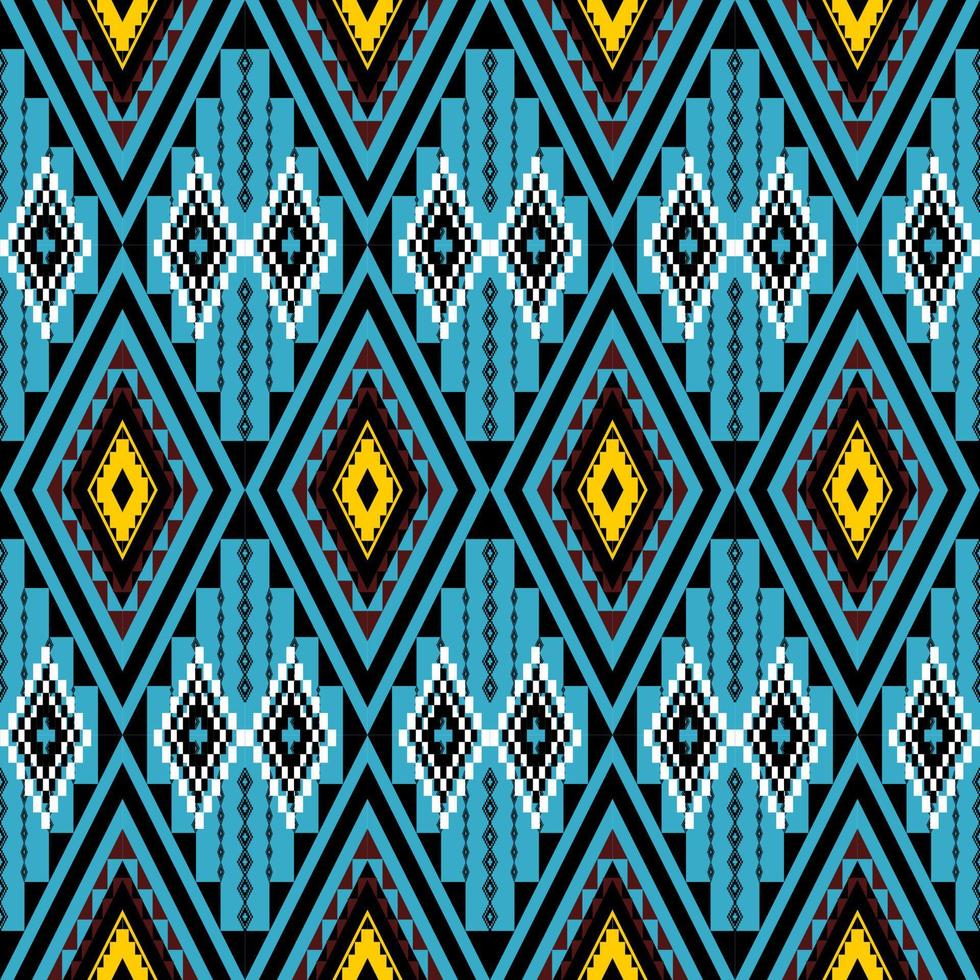 geometric ethnic oriental seamless pattern traditional design for background, carpet, wallpaper, clothing, wrapping, fabric vector