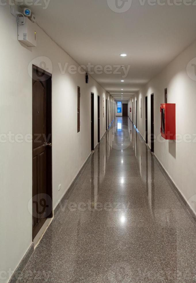 Passageway along the marble floor. photo