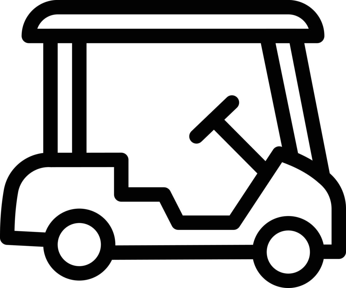 ilustración de vector de coche de golf en un fondo. símbolos de calidad premium. iconos vectoriales para concepto y diseño gráfico.