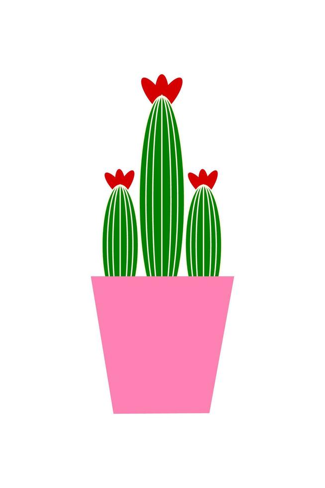 cactus en una maceta vector