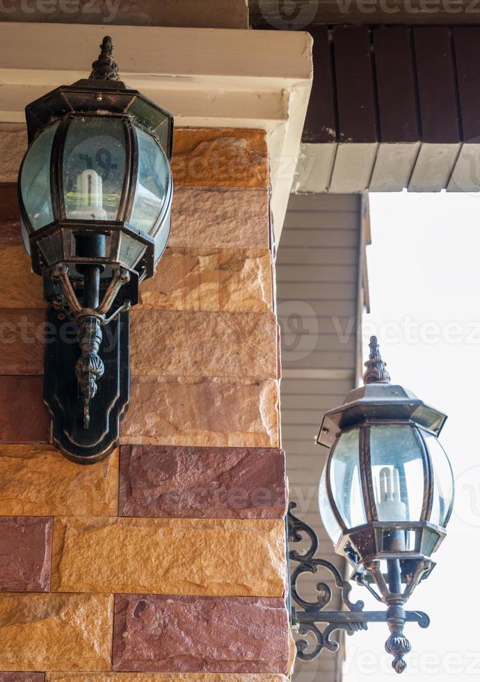 Old dirty lantern. photo