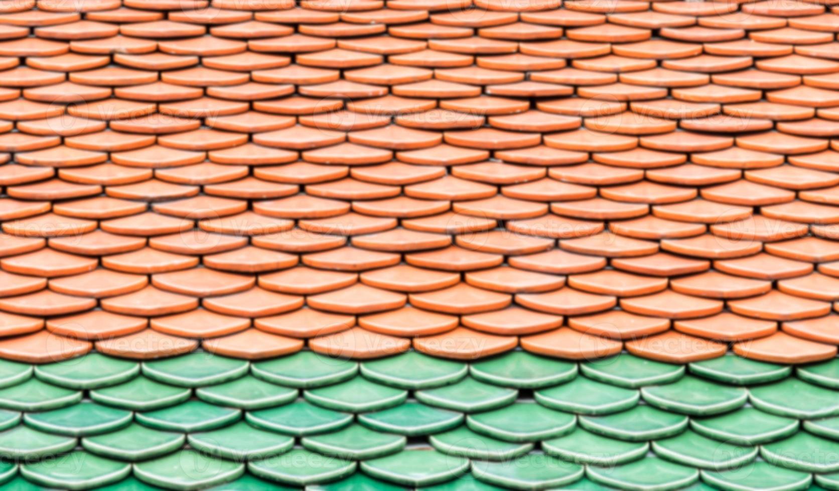 Ceramic tiles roof with the layer pattern. photo