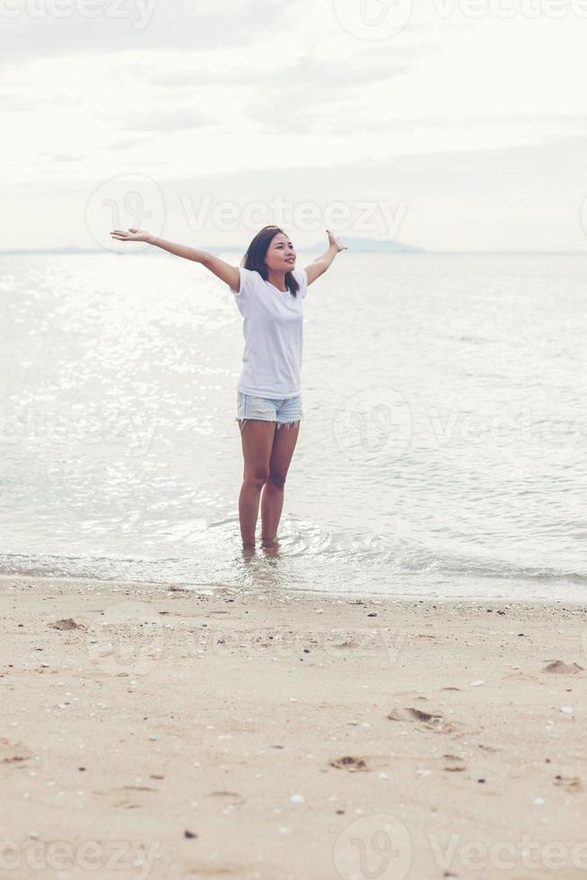 Woman at beach photo