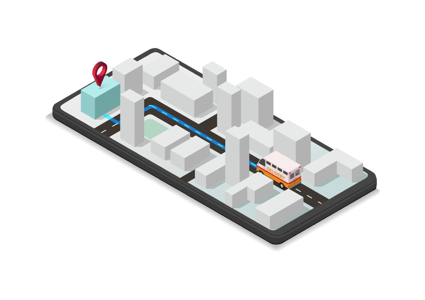 order delivery tracking vector