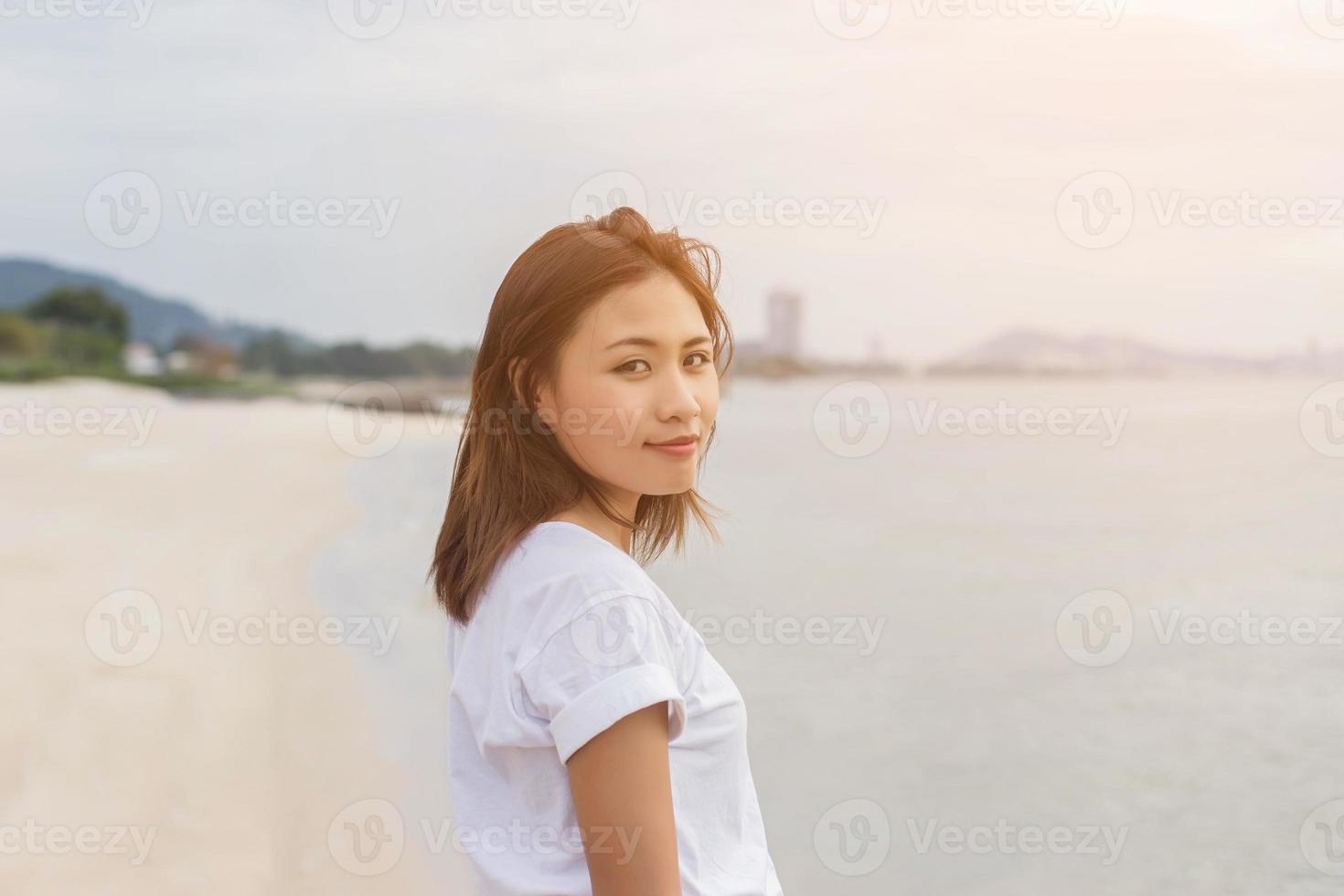 Woman at beach photo