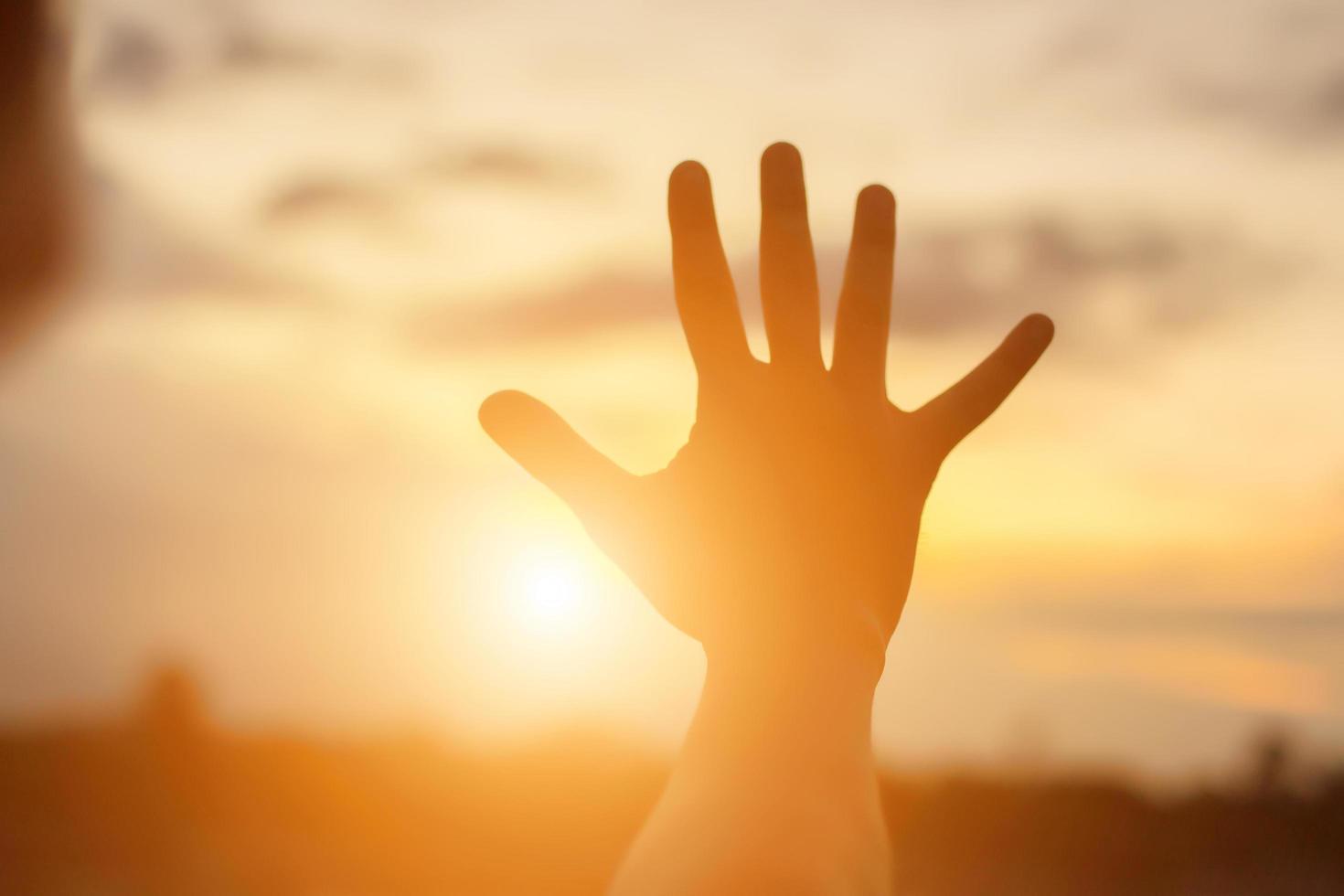hands-shape for the Sun. photo