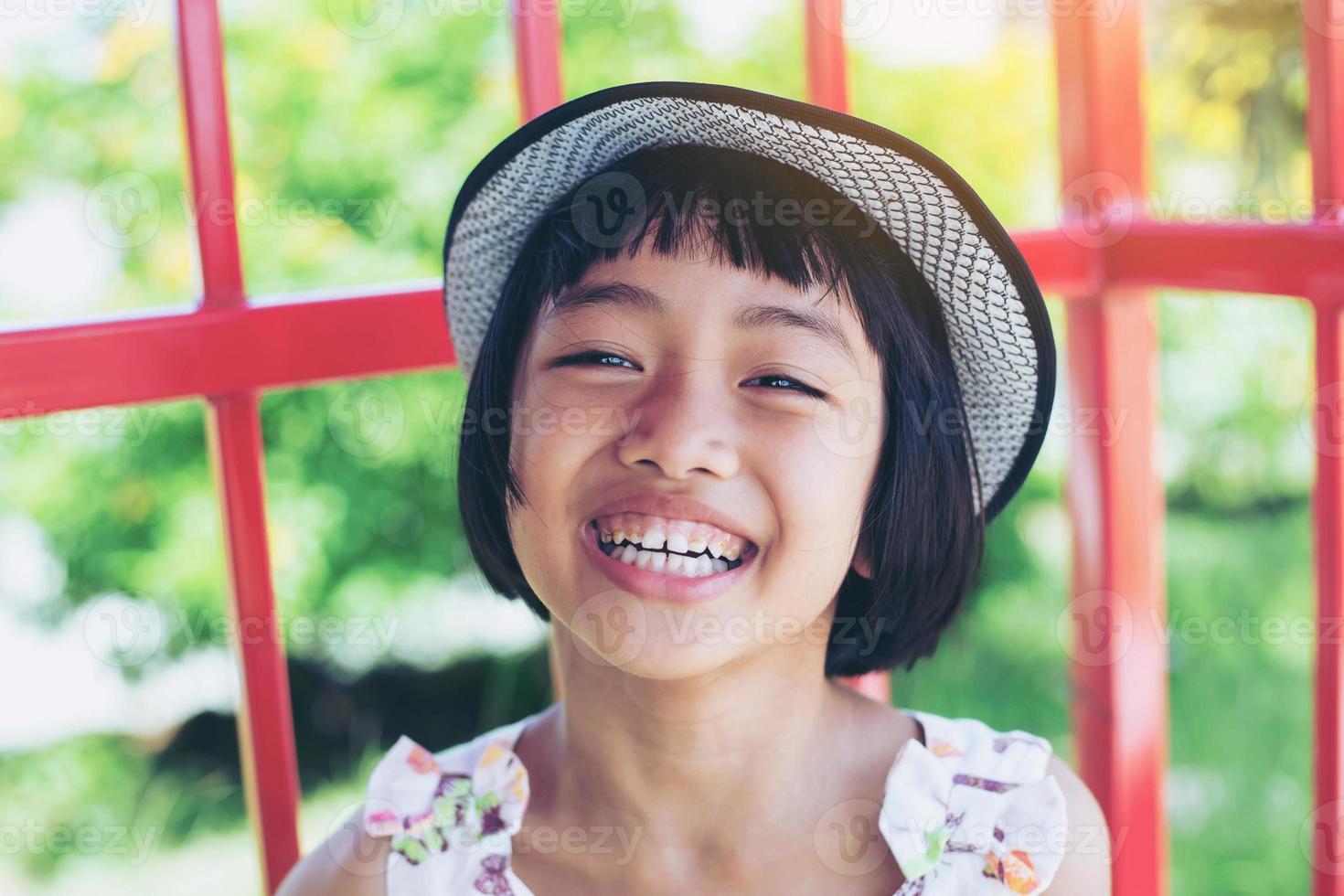 Smiling beautiful girl portrait stock photo