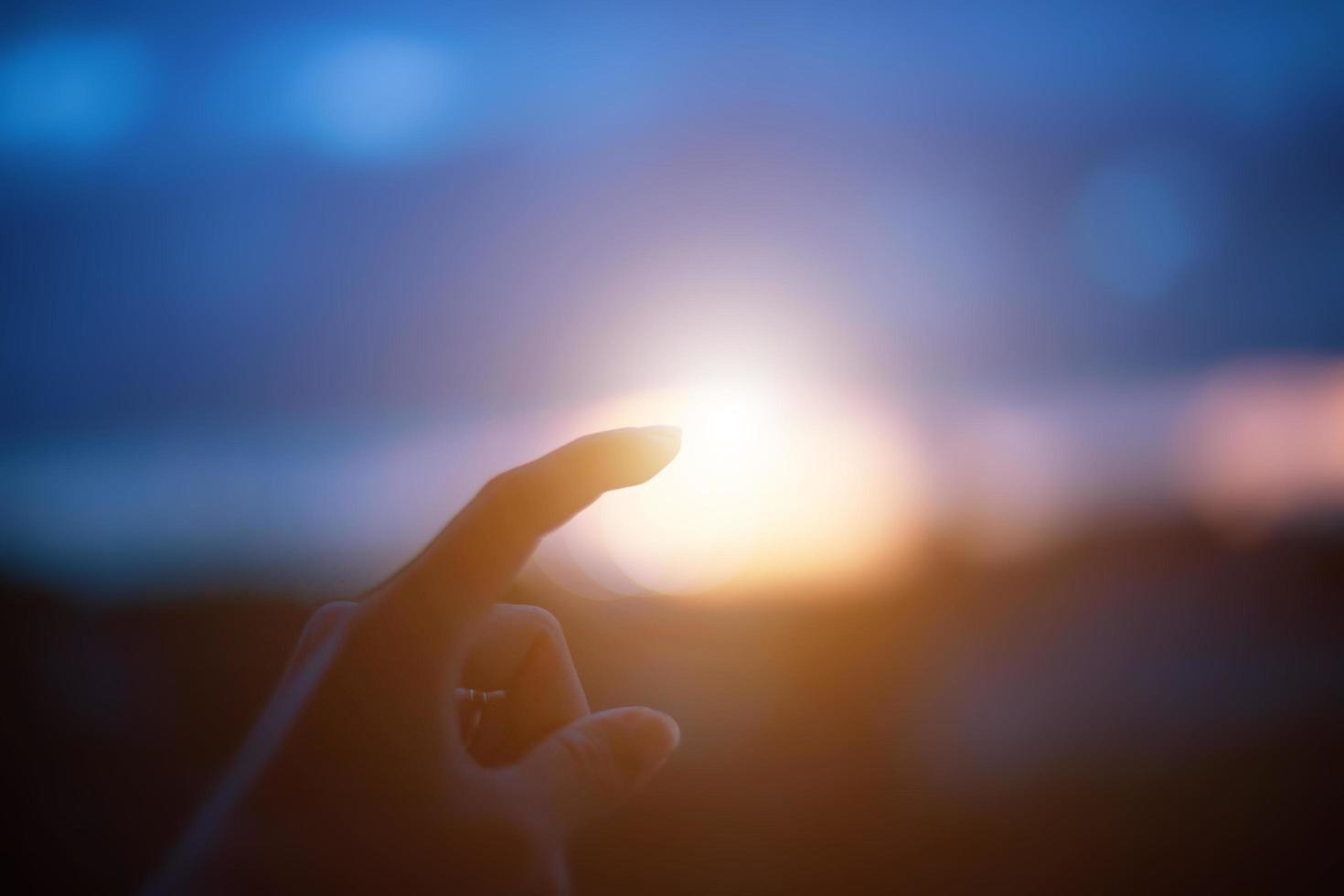 hands-shape for the Sun. photo