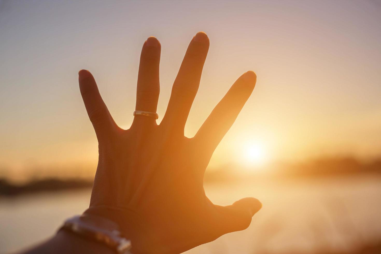 hands-shape for the Sun. photo