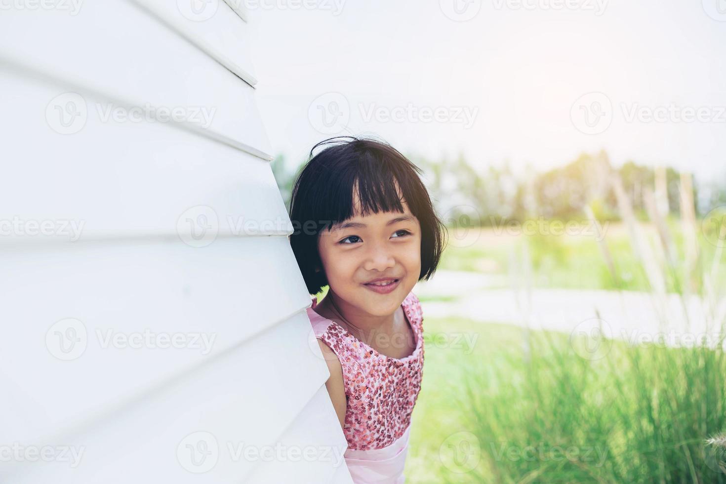 hermosa niña sonriente retrato foto de archivo