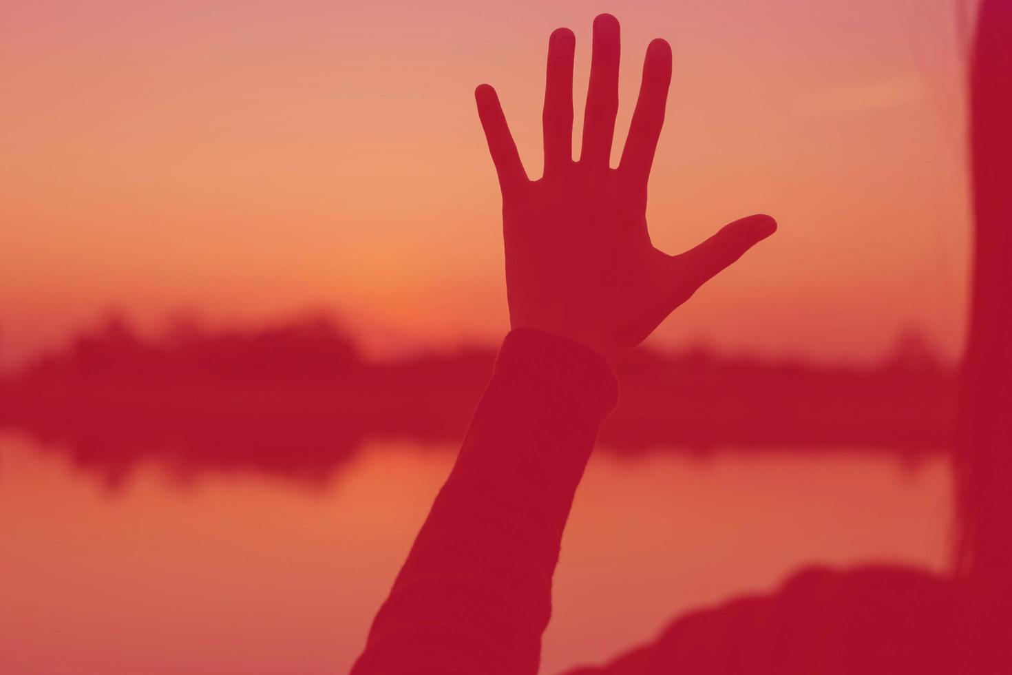 hands-shape for the Sun. photo