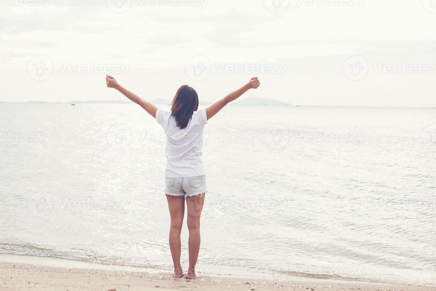 Woman at beach photo