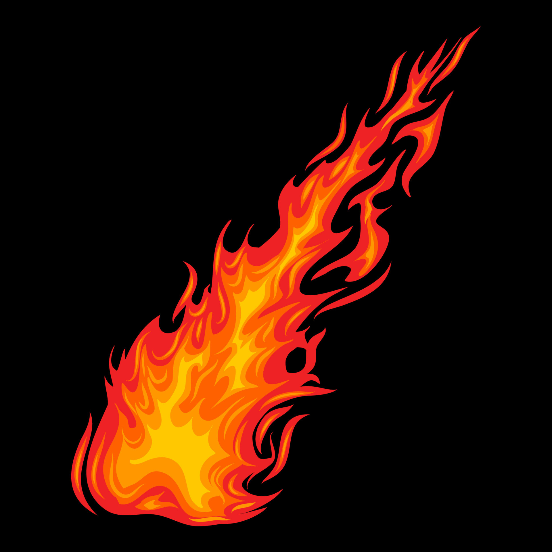 Black vector fire flame design element vector illustration © blumer1979  (#7789681)