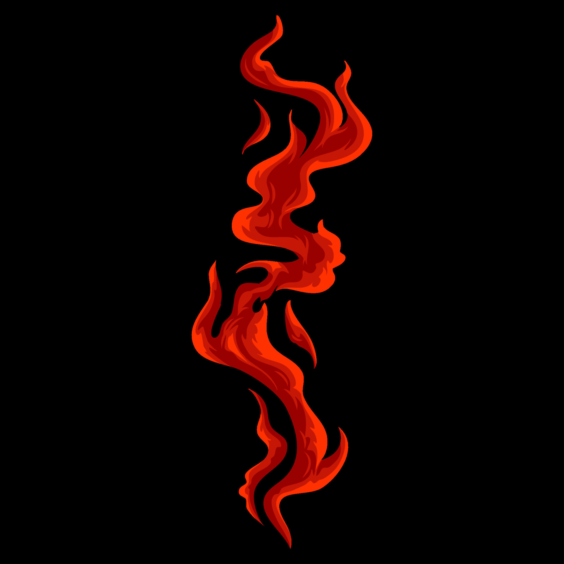 Black vector fire flame design element vector illustration © blumer1979  (#7789681)