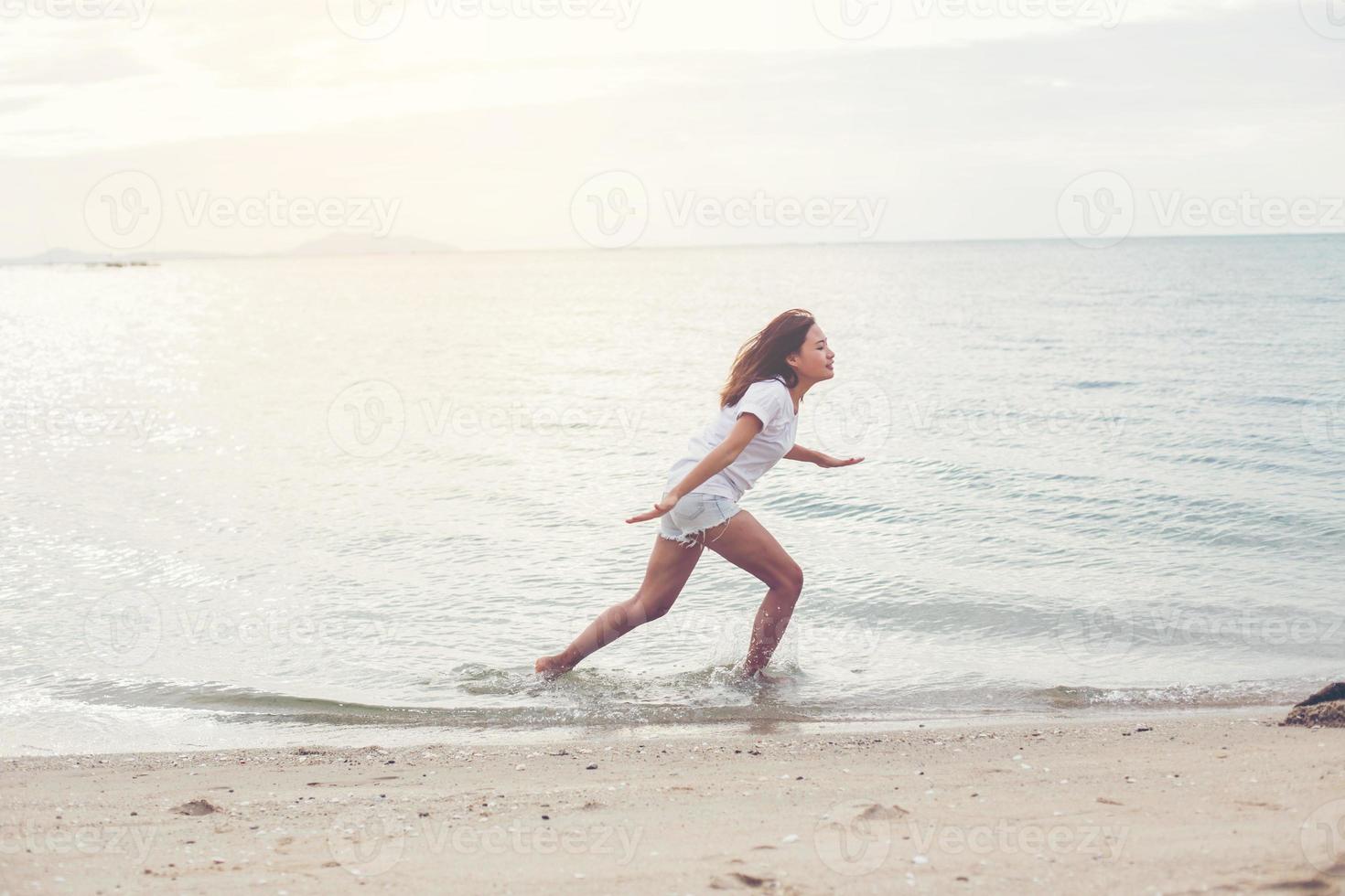 Woman at beach photo