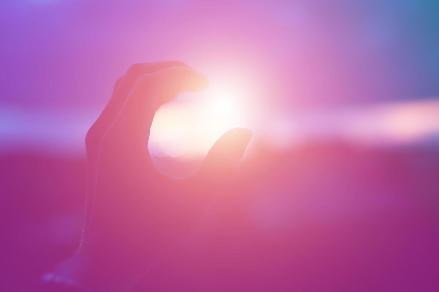 hands-shape for the Sun. photo