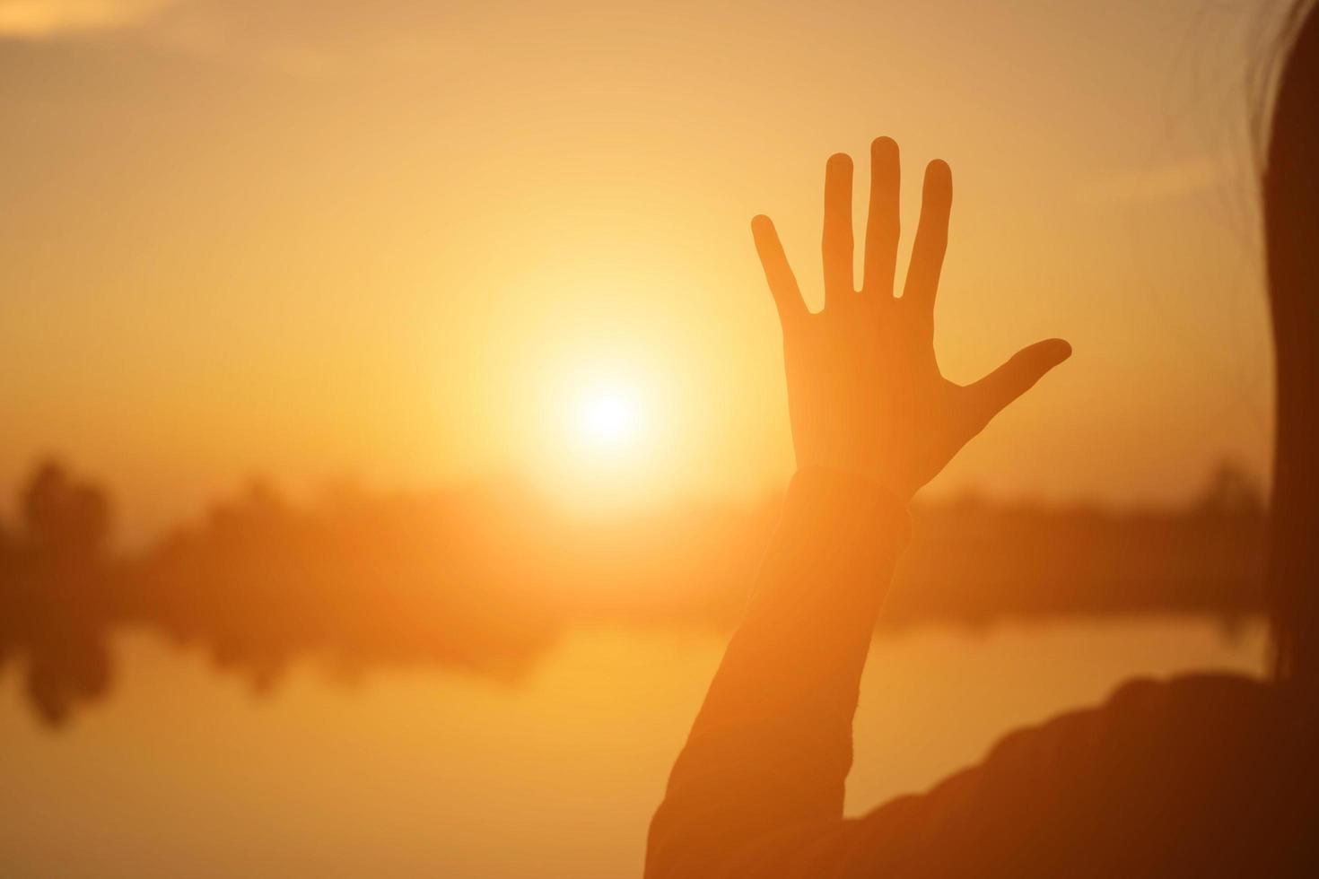 hands-shape for the Sun. photo