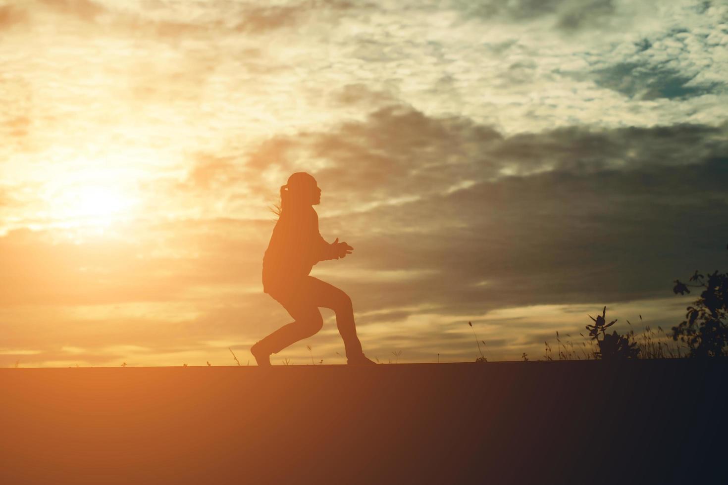 Man in the sunset photo