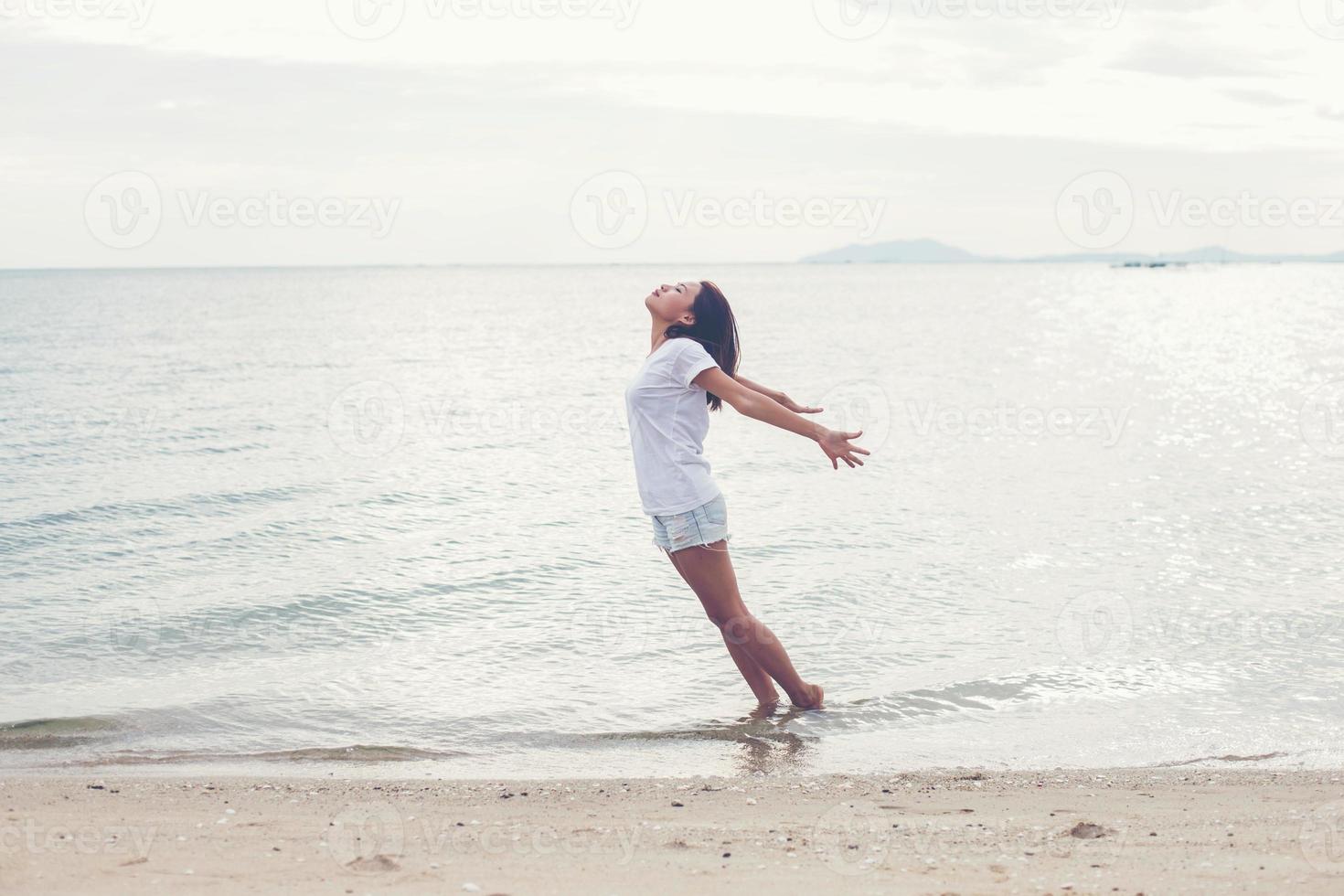 Woman at beach photo