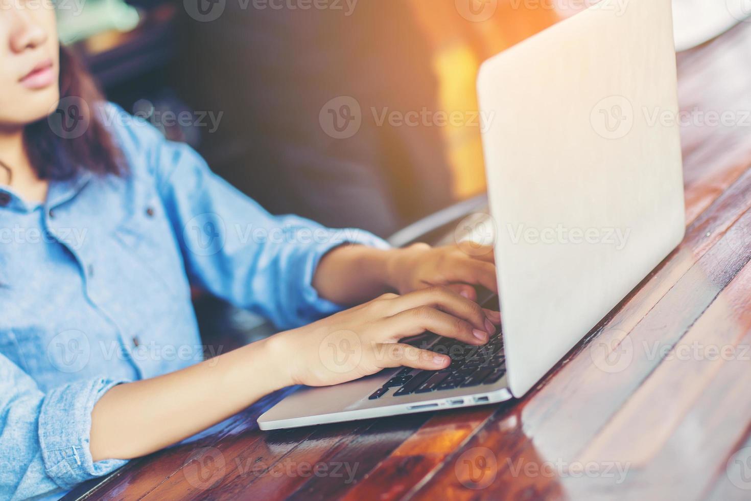 hand control on a laptop touchpad photo