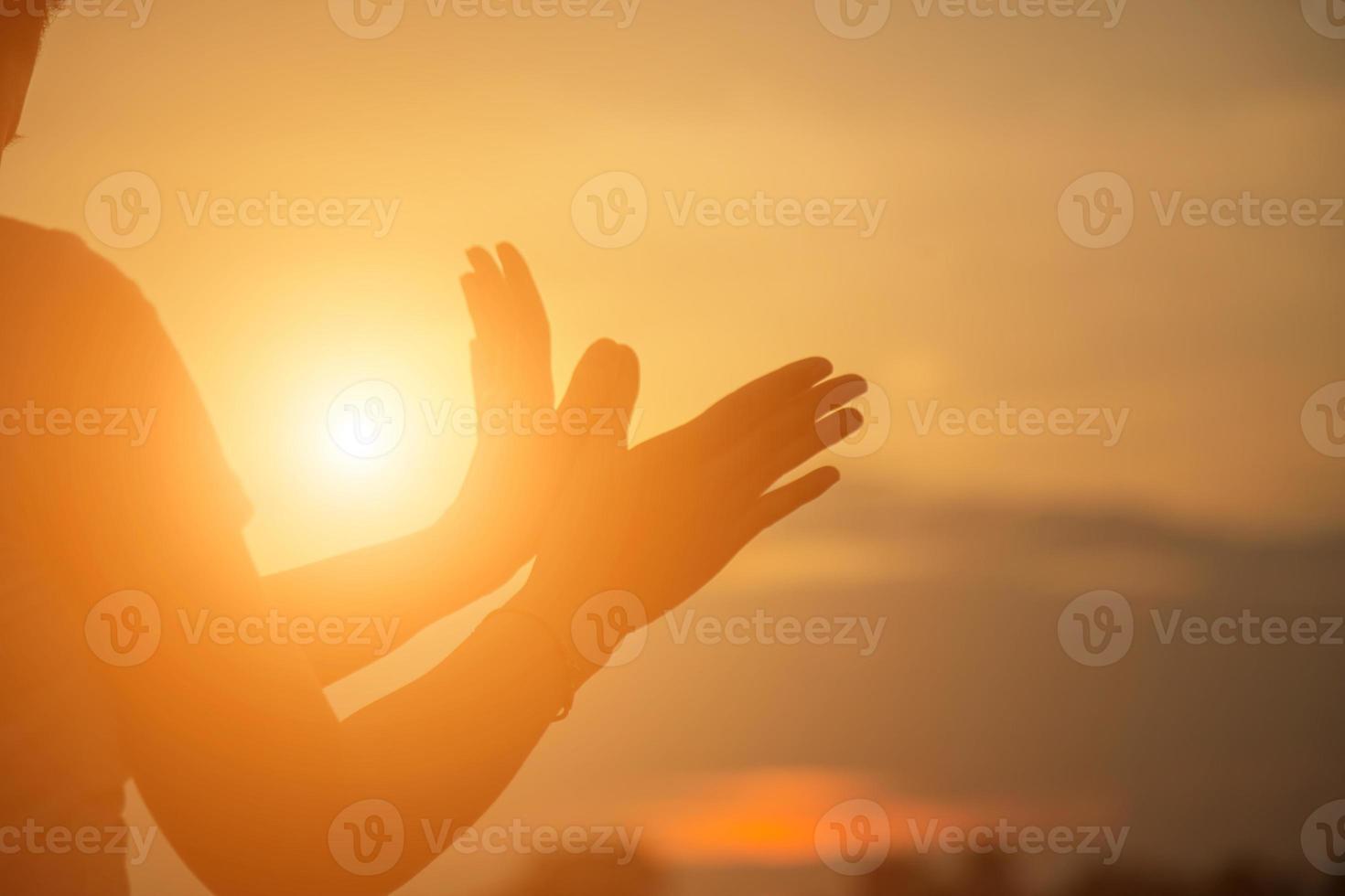 hands-shape for the Sun. photo