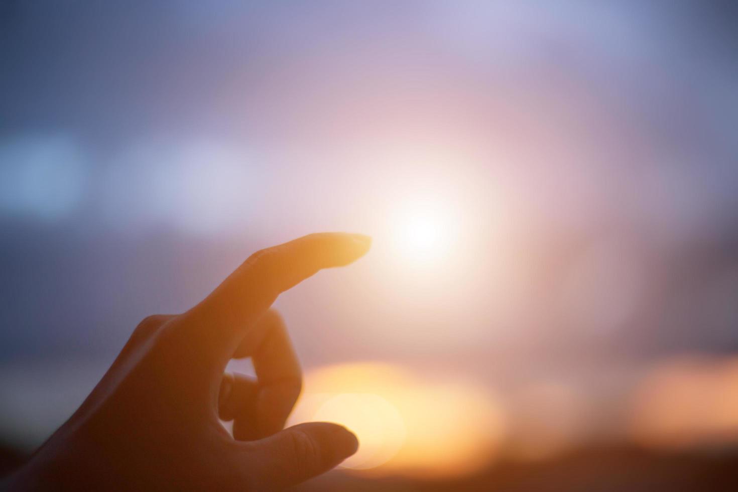 hands-shape for the Sun. photo