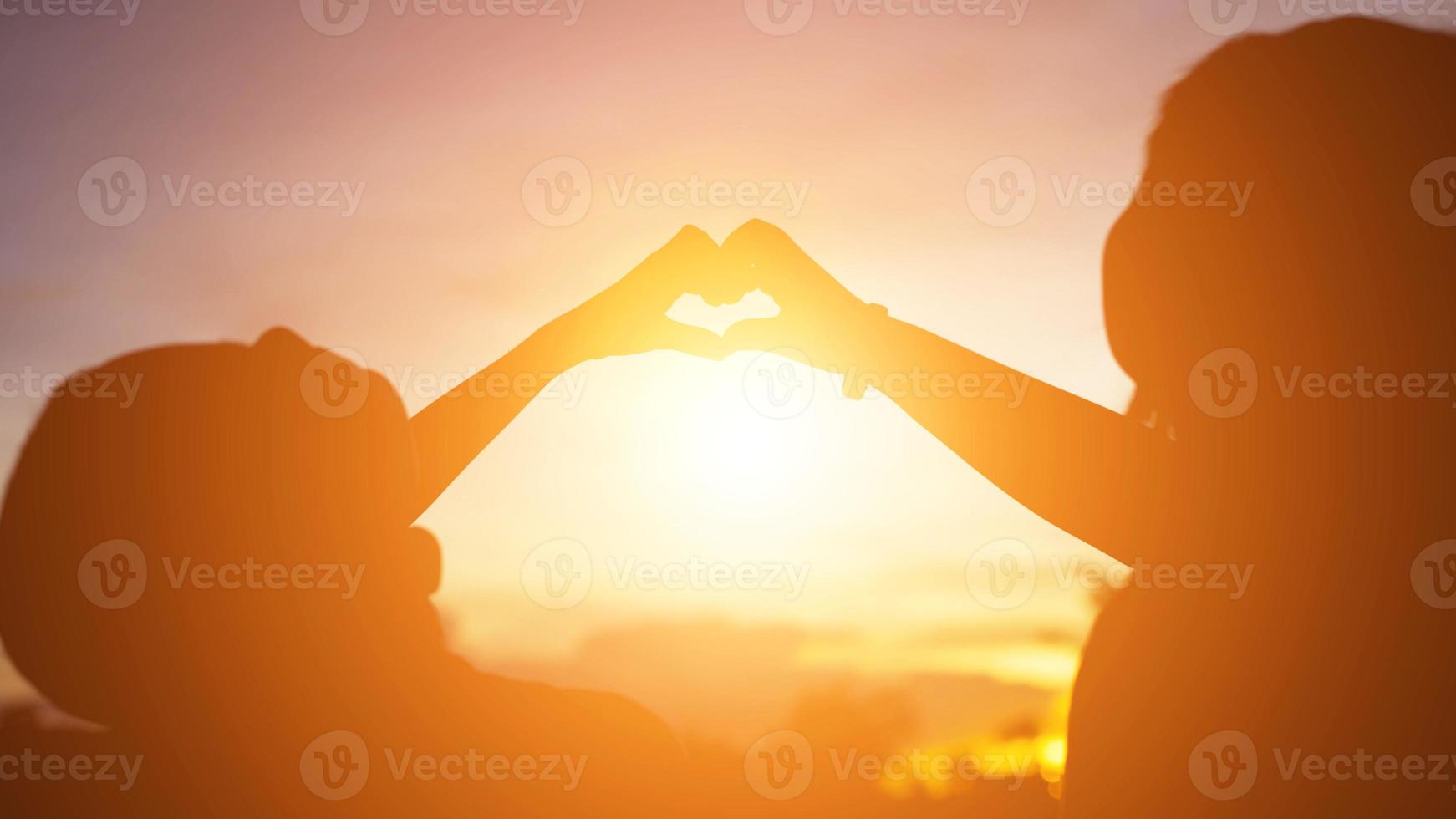 Hands-shape for the Sun. photo