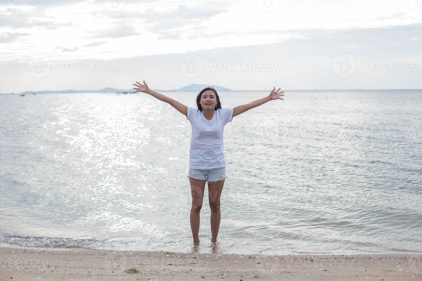 Woman at beach photo