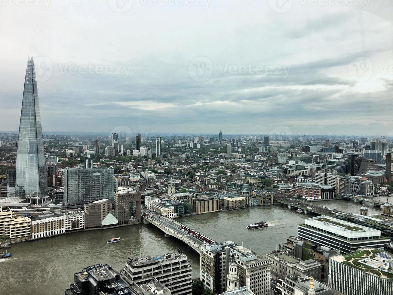 An aerial view of London photo