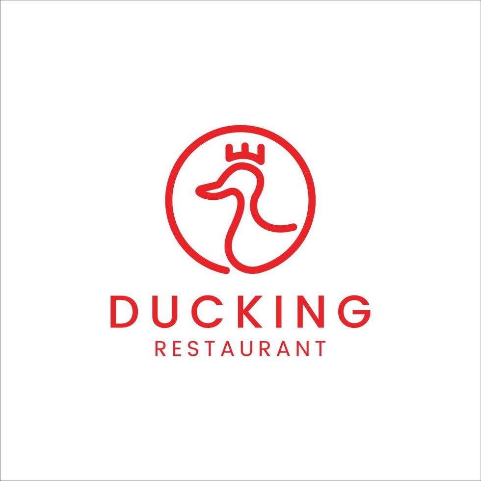 duck line art logo vector