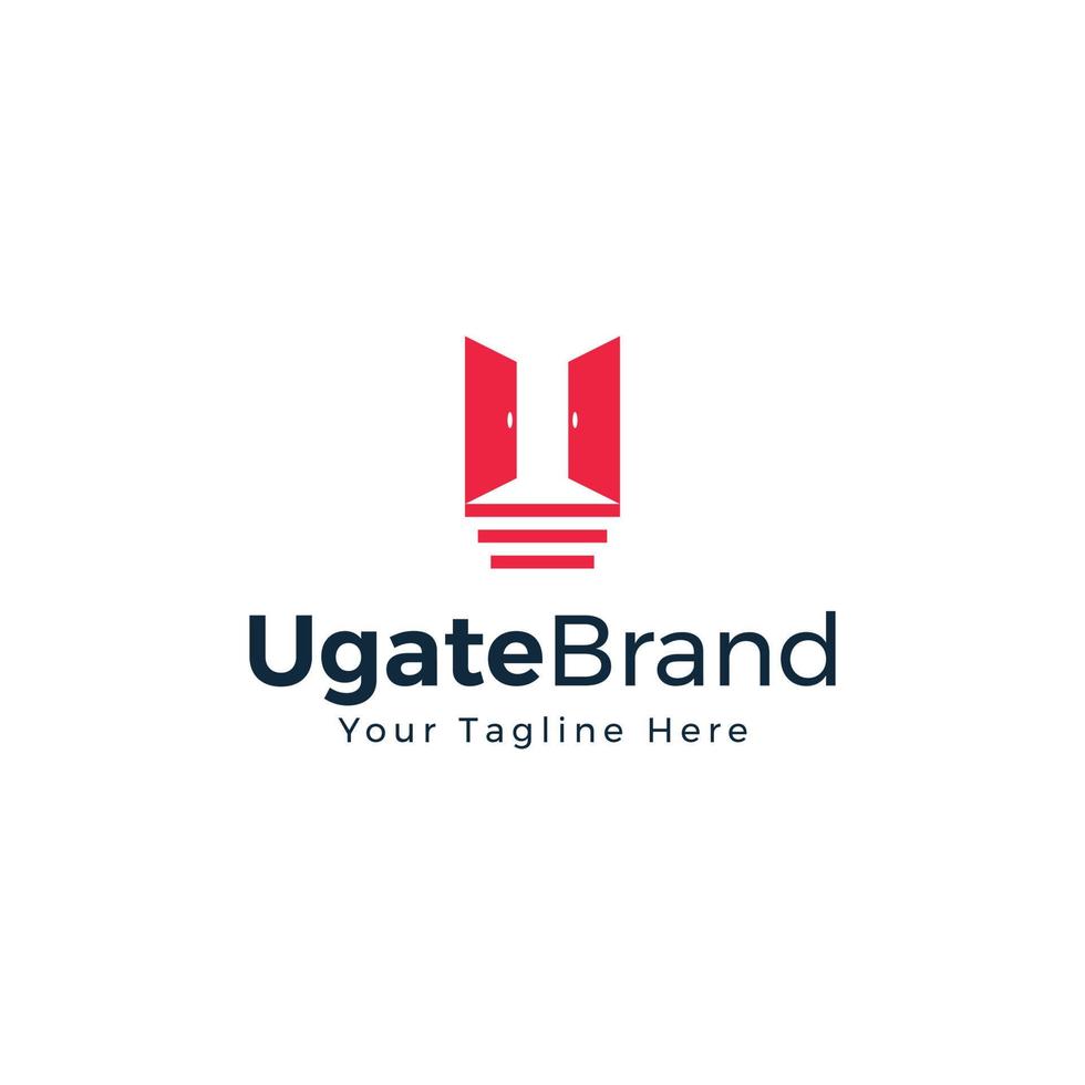 letter u gate logo vector