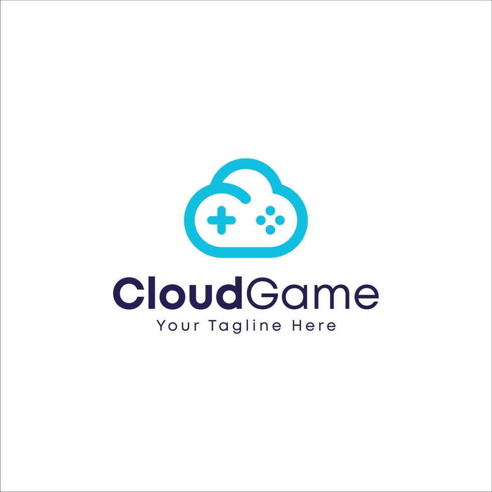 cloud game logo vector