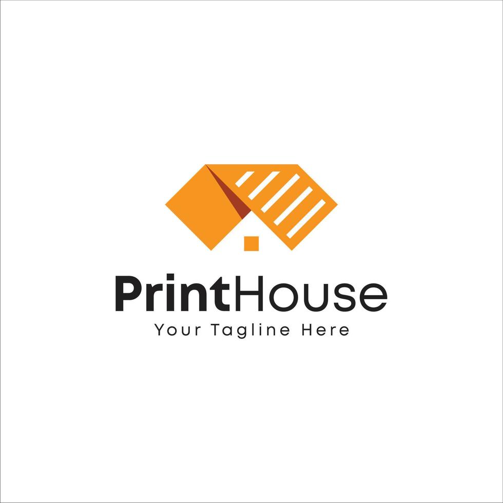 print house paper logo vector