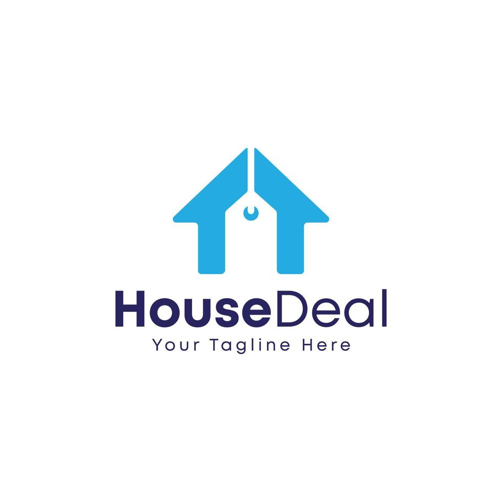 House Deal Home Sale Logo Vector