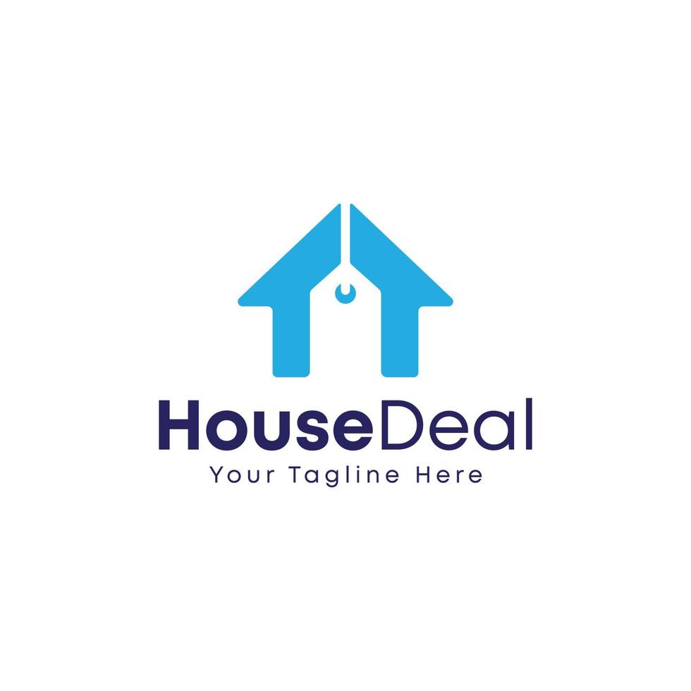 House Deal Home Sale Logo Vector