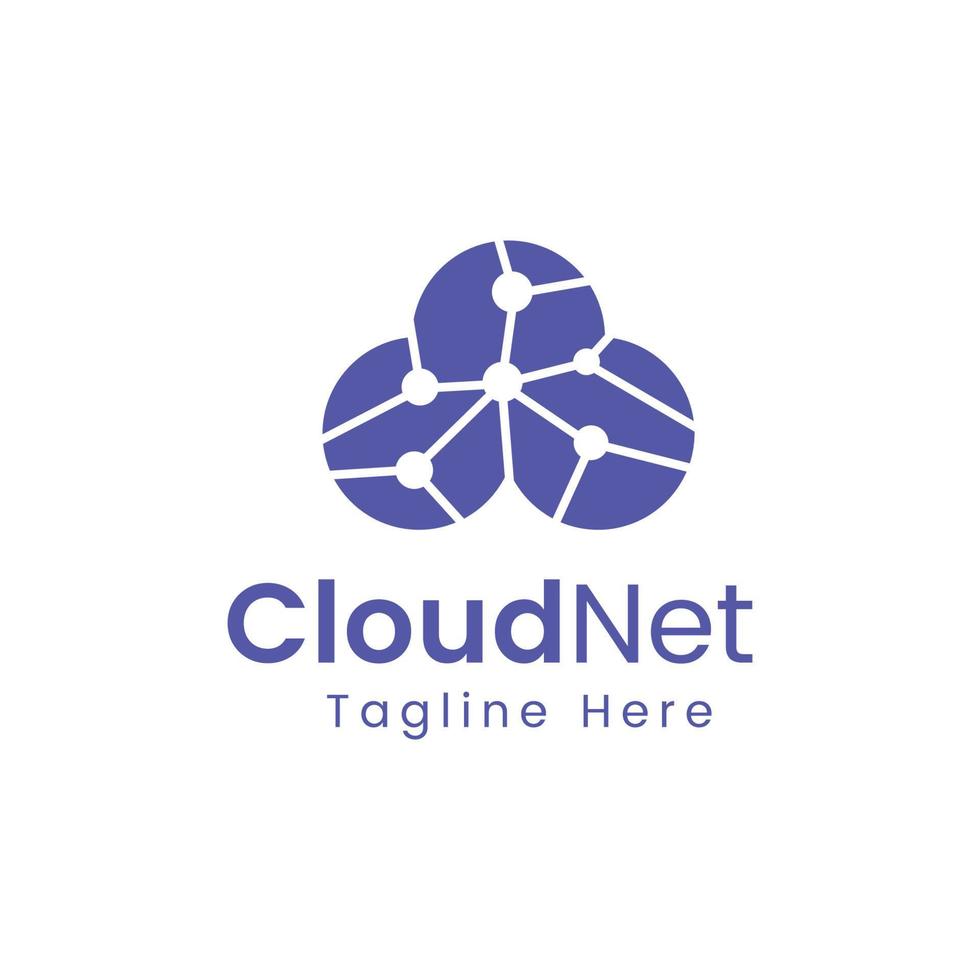 cloud link net logo vector