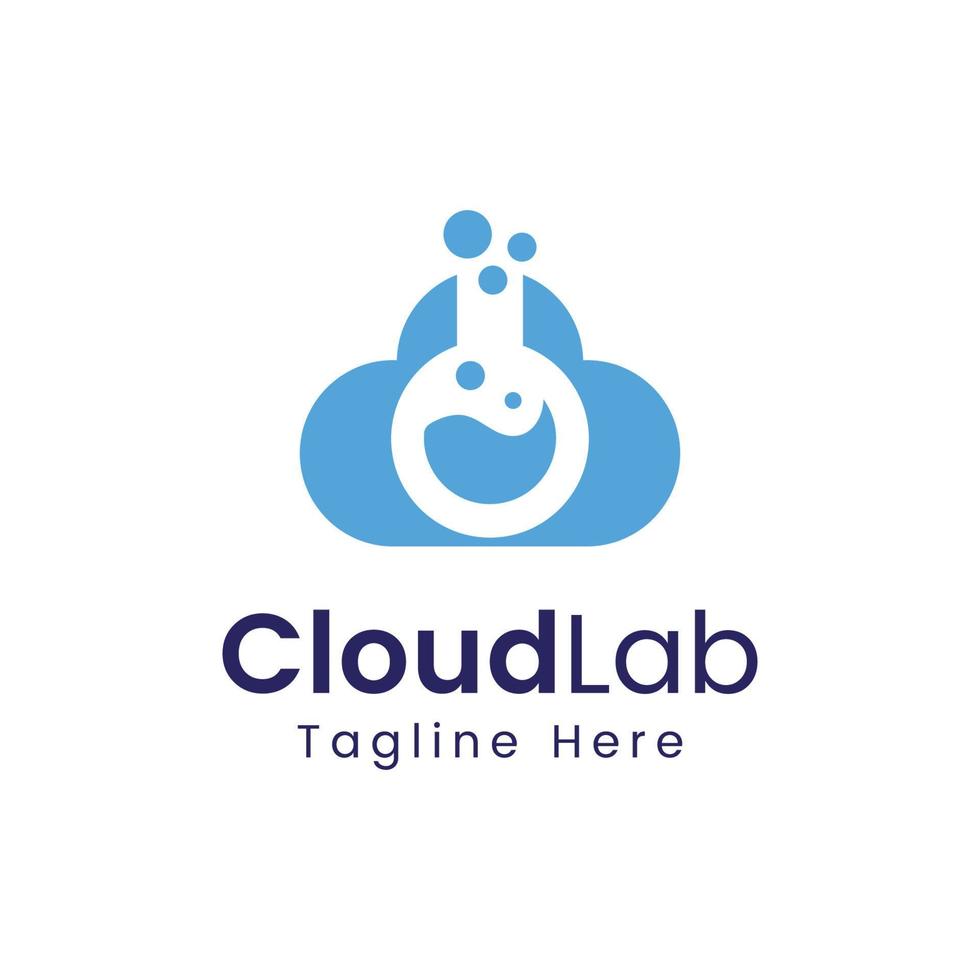 cloud lab logo vector