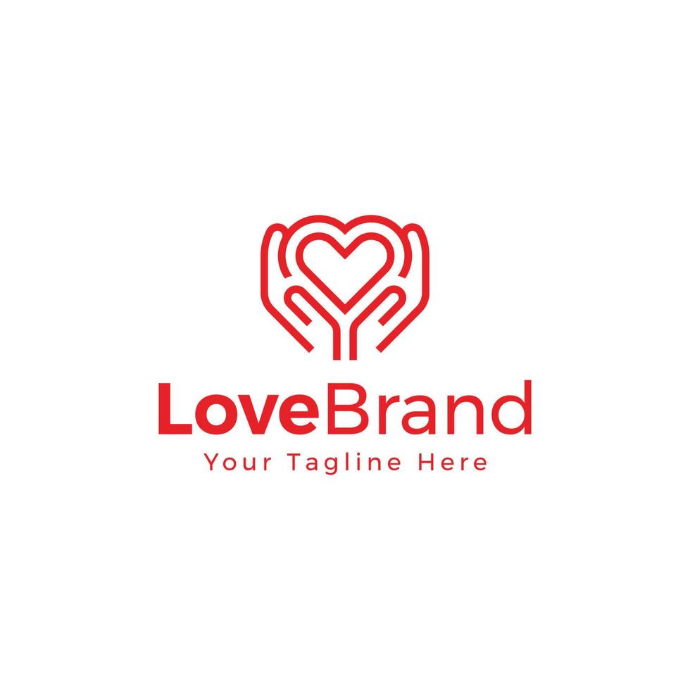 Love Heart Gift Logo Vector