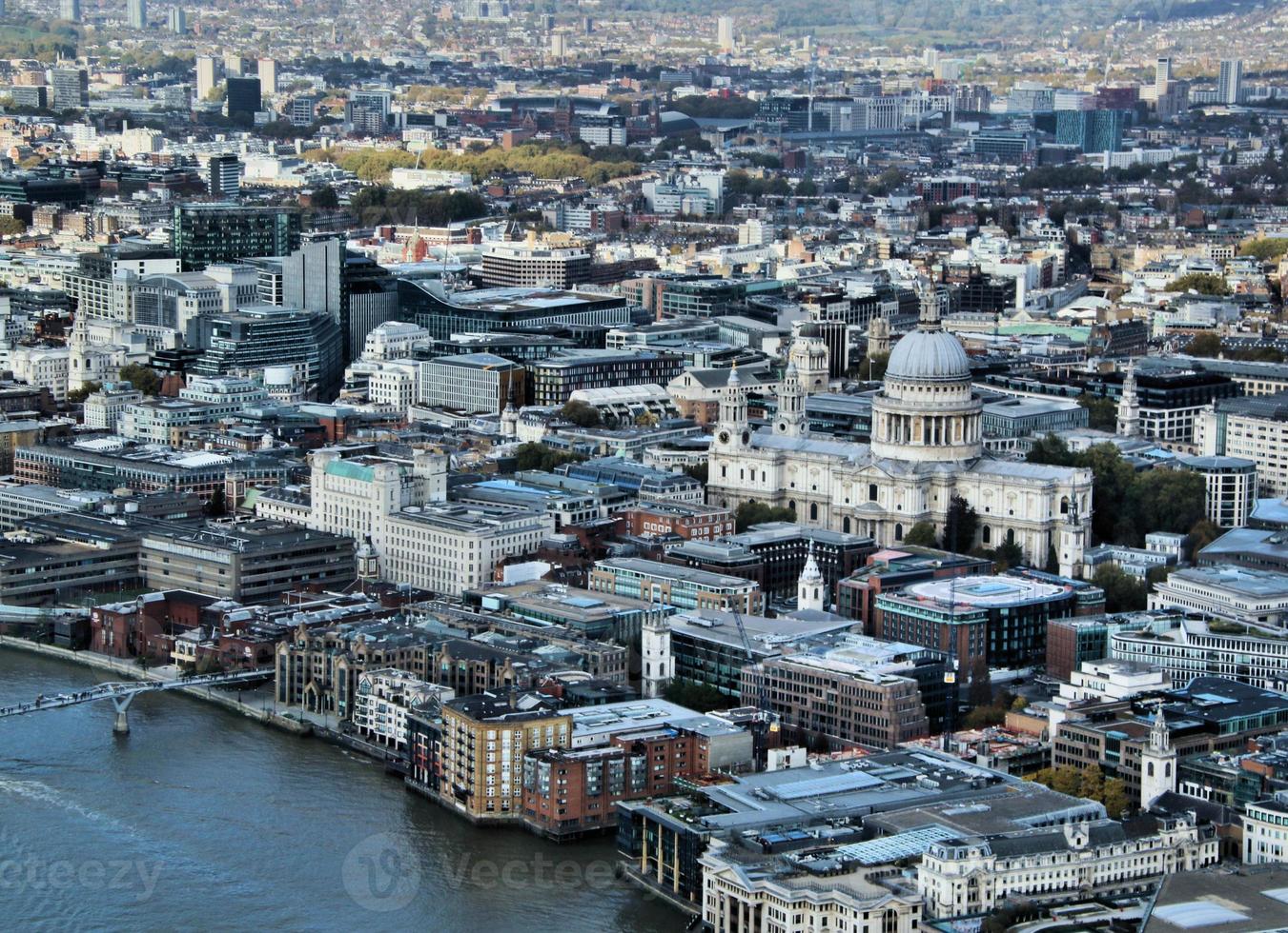 An aerial view of London photo