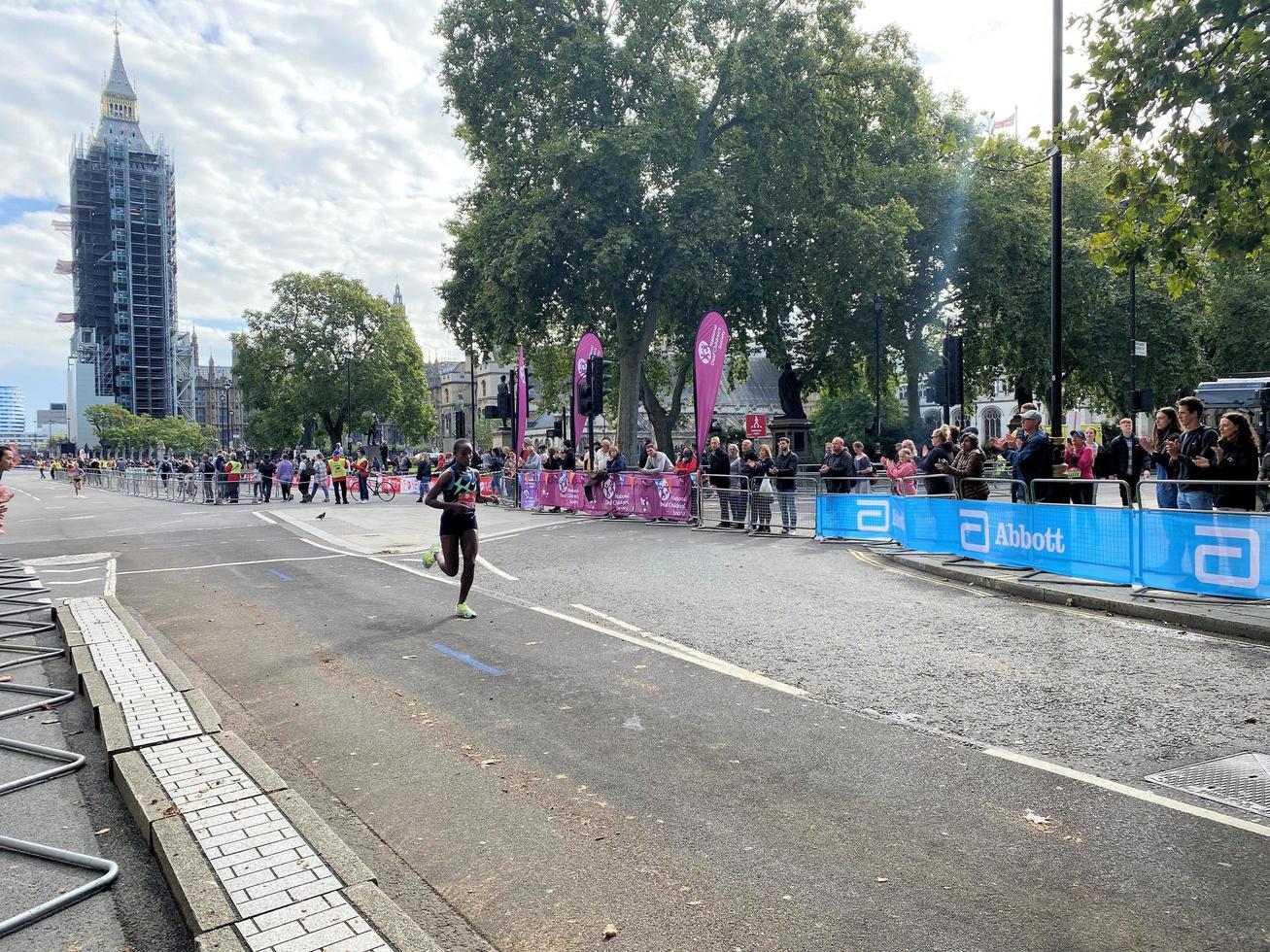 London in the UK in October 2021. A view of the London Marathon photo