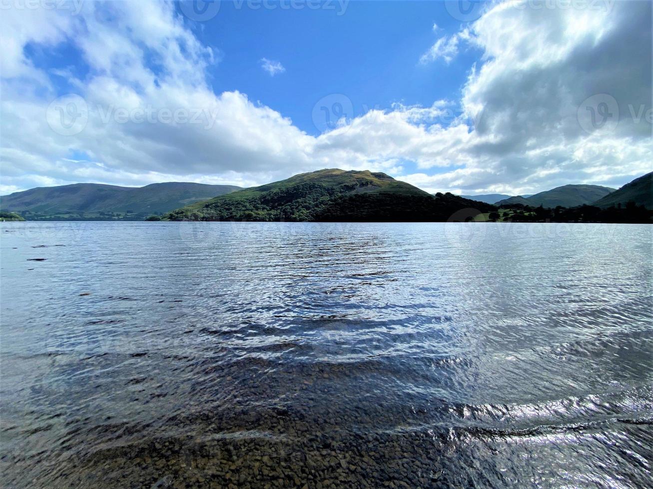 A view of Ullswater in the Lake District on a sunny day photo