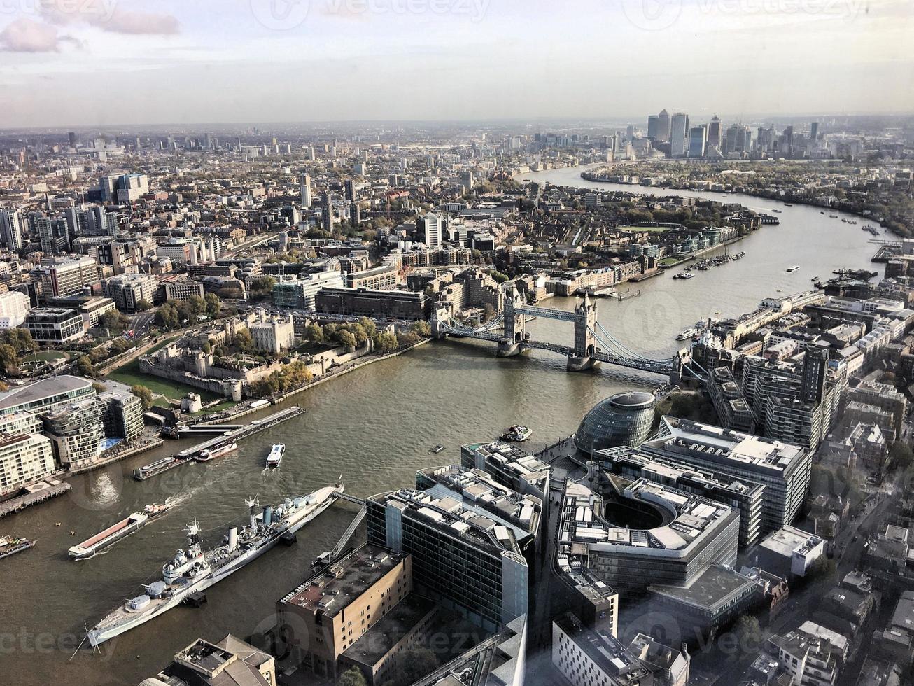 una vista aerea de londres foto