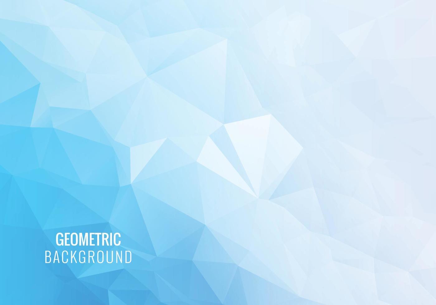 Elegant blue colorful low poly triangular shapes background vector