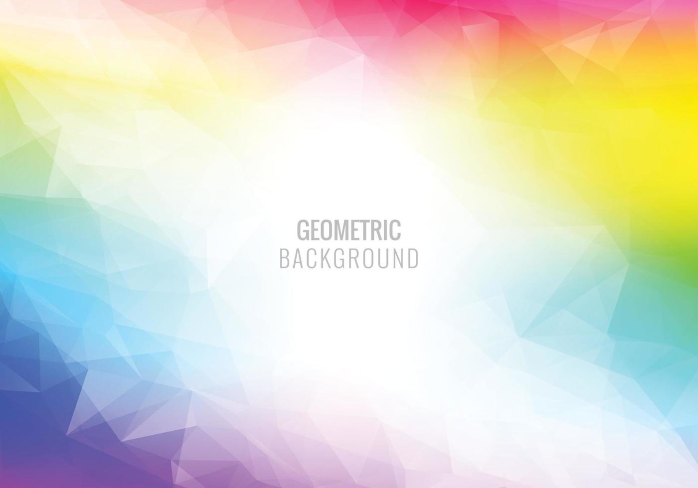 fondo de forma de triángulo colorido arco iris geométrico moderno vector