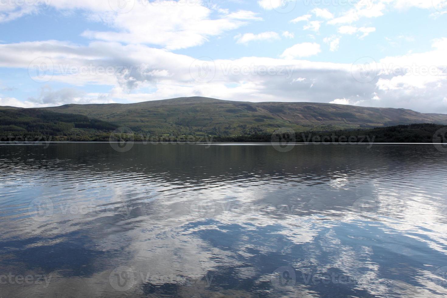 A view of Loch Lomond in Scotland in the morning sunshine photo