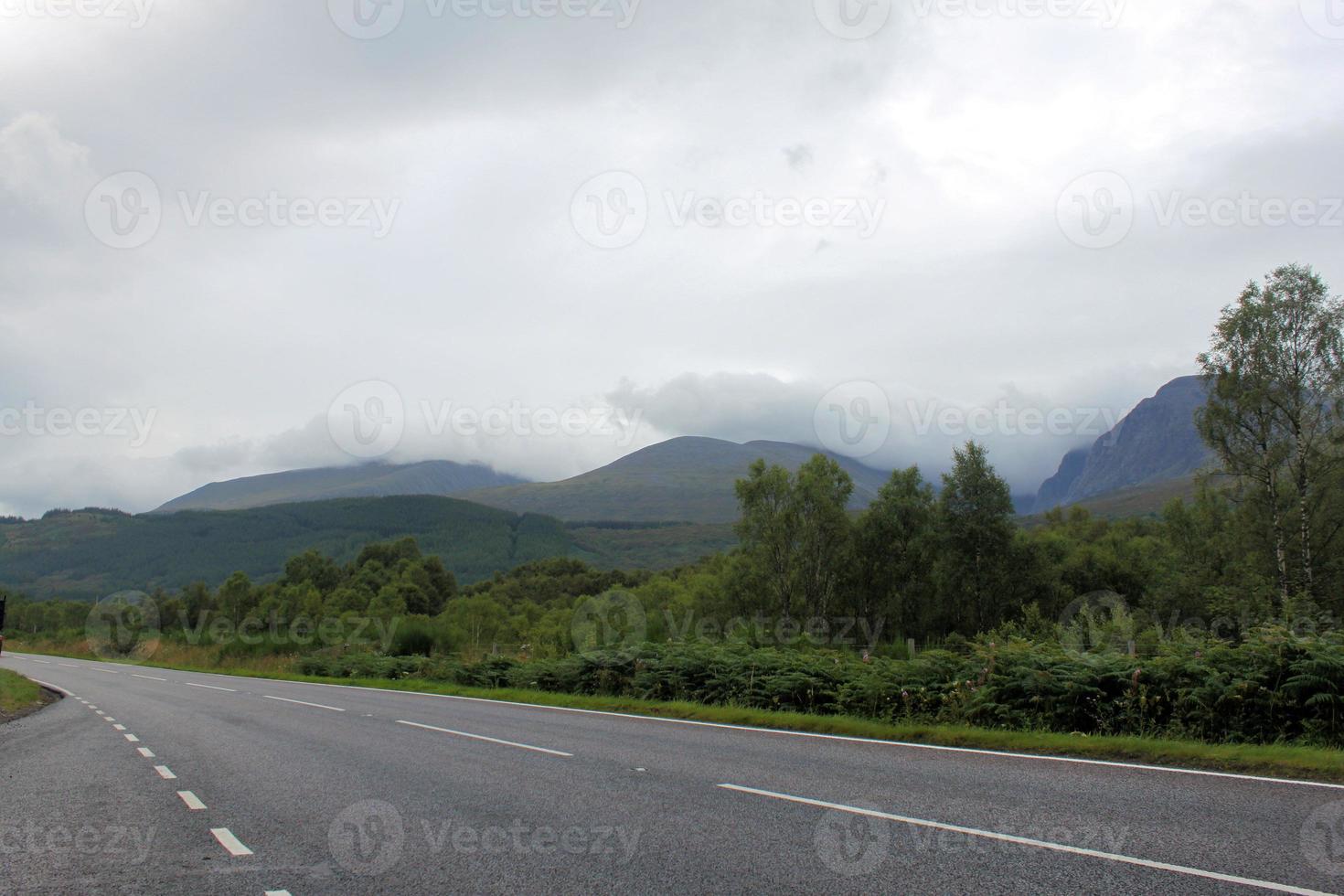 A view of the Scotland Highlands near Ben Nevis photo